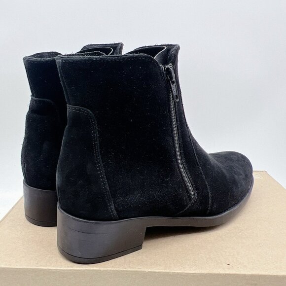 La Canadienne Waterproof Women's Saria Zip Up Ankle Boot Black Suede US 8.5 - Picture 5 of 11